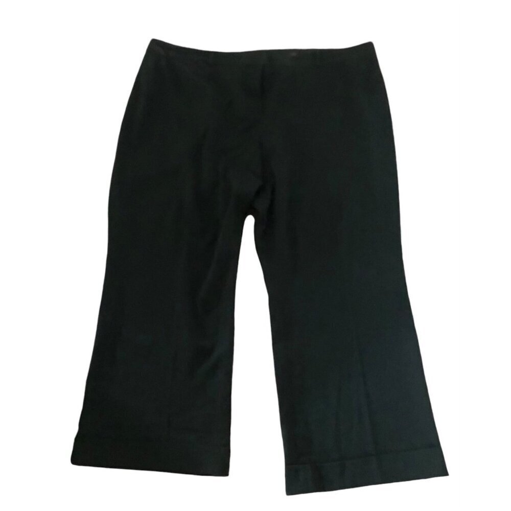 Lane Bryant Women's Black Dress Wide Leg Pants Size 26 Cuffed Hemline